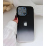 Стильний чохол градієнт чорний-білий на iPhone 16 Pro Max з логотипом з захистом камери